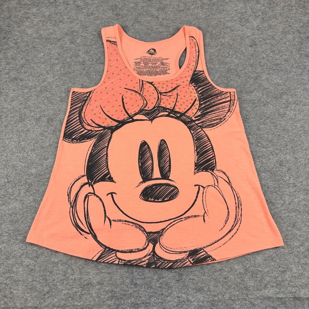 Disney Store Minnie Mouse Tank Top Pink Womens Small S - Picture 2 of 8
